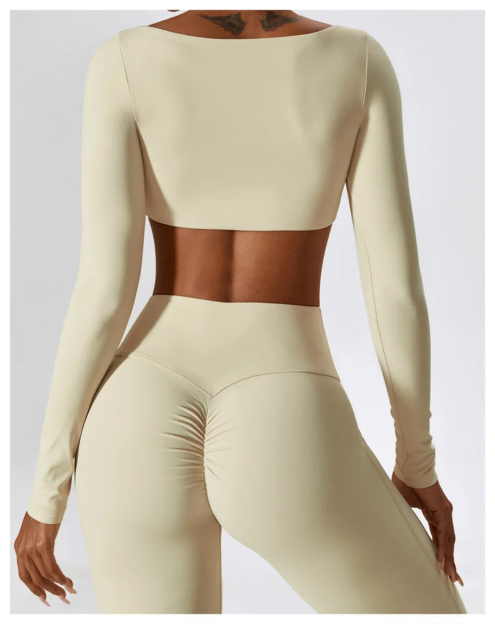 Yoga Shirts Fitness Long Sleeve Women Sport Crop Top Women Square Neck Gym Top Yoga T-Shirt Clothing Casual Quick Dry Sportswear